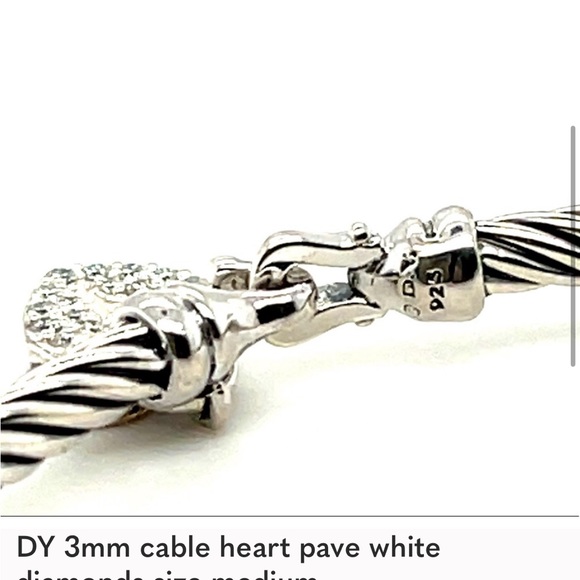 David Yurman 💯% Authentic Petit heart lock w diamonds - Picture 3 of 4